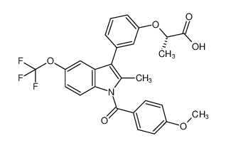 (S)-2-(3-(1-(4-methoxybenzoyl)-2-methyl-5-(trifluoromethoxy)-1H-indol-3-yl)phenoxy)propanoic acid CAS:393794-45-1 manufacturer & supplier