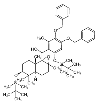 (R)-[3,4-Bis-benzyloxy-6-(tert-butyl-dimethyl-silanyloxy)-2-methyl-phenyl]-[(1aR,3aS,5S,7aS,7bR)-5-(tert-butyl-dimethyl-silanyloxy)-1a,4,4,7a-tetramethyl-octahydro-1-oxa-cyclopropa[a]naphthalen-7b-yl]-methanol CAS:393803-75-3 manufacturer &