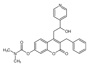 3-benzyl-4-(2-hydroxy-2-(pyridin-4-yl)ethyl)-2-oxo-2H-chromen-7-yl dimethylcarbamate CAS:393811-38-6 manufacturer & supplier