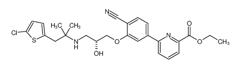 ethyl (R)-6-(3-(3-((1-(5-chlorothiophen-2-yl)-2-methylpropan-2-yl)amino)-2-hydroxypropoxy)-4-cyanophenyl)picolinate CAS:393813-45-1 manufacturer & supplier