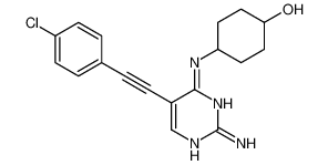 4-[[2-amino-5-[2-(4-chlorophenyl)ethynyl]pyrimidin-4-yl]amino]cyclohexan-1-ol CAS:393856-87-6 manufacturer & supplier