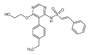 2-phenyl-ethenesulfonic acid [5-(4-ethyl-phenyl)-6-(2-hydroxy-ethoxy)-pyrimidin-4-yl]-amide CAS:394205-12-0 manufacturer & supplier