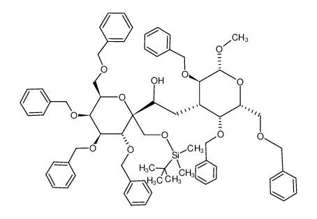 2-((2R,3R,4S,5R,6R)-3,5-Bis-benzyloxy-2-benzyloxymethyl-6-methoxy-tetrahydro-pyran-4-yl)-1-[(2S,3R,4S,5S,6R)-3,4,5-tris-benzyloxy-6-benzyloxymethyl-2-(tert-butyl-dimethyl-silanyloxymethyl)-tetrahydro-pyran-2-yl]-ethanol CAS:394212-00-1 manuf