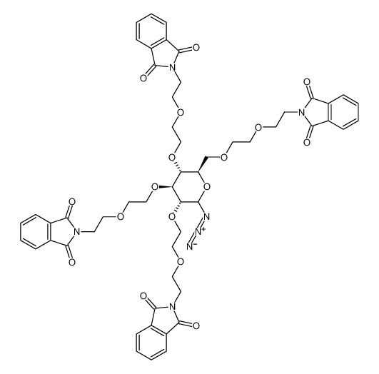 D-Glucopyranosyl azide,2,3,4,6-tetrakis-O-[2-[2-(1,3-dihydro-1,3-dioxo-2H-isoindol-2-yl)ethoxy]ethyl]- CAS:394245-92-2 manufacturer & supplier