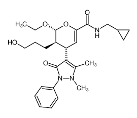 (2R,3R,4S)-N-(cyclopropylmethyl)-4-(1,5-dimethyl-3-oxo-2-phenyl-2,3-dihydro-1H-pyrazol-4-yl)-2-ethoxy-3-(3-hydroxypropyl)-3,4-dihydro-2H-pyran-6-carboxamide CAS:394253-31-7 manufacturer & supplier