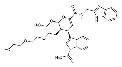 (2S,3R,4R)-N-((1H-benzo[d]imidazol-2-yl)methyl)-4-(1-acetyl-1H-indol-3-yl)-2-ethoxy-3-(2-(2-(2-hydroxyethoxy)ethoxy)ethyl)-3,4-dihydro-2H-pyran-6-carboxamide CAS:394253-57-7 manufacturer & supplier