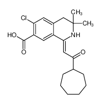 (Z)-2-(7-carboxy-6-chloro-3,3-dimethyl-3,4-dihydro-(2H)-isoquinolin-1-ylidene)-1-cycloheptylethan-1-one CAS:394652-39-2 manufacturer & supplier