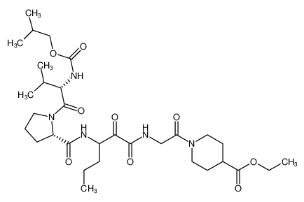 L-Prolinamide,N-[(2-methylpropoxy)carbonyl]-L-valyl-N-[1-[[[2-[4-(ethoxycarbonyl)-1-piperidinyl]-2-oxoethyl]amino]oxoacetyl]butyl]- CAS:394719-93-8 manufacturer & supplier