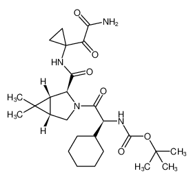 tert-butyl ((S)-2-((1R,2S,5S)-2-((1-(2-amino-2-oxoacetyl)cyclopropyl)carbamoyl)-6,6-dimethyl-3-azabicyclo[3.1.0]hexan-3-yl)-1-cyclohexyl-2-oxoethyl)carbamate CAS:394724-04-0 manufacturer & supplier