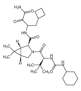 (1R,2S,5S)-N-(4-amino-1-cyclobutyl-3,4-dioxobutan-2-yl)-3-((S)-2-(3-cyclohexylureido)-3,3-dimethylbutanoyl)-6,6-dimethyl-3-azabicyclo[3.1.0]hexane-2-carboxamide CAS:394729-77-2 manufacturer & supplier