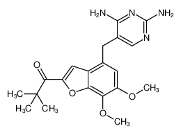 1-(4-((2,4-diaminopyrimidin-5-yl)methyl)-6,7-dimethoxybenzofuran-2-yl)-2,2-dimethylpropan-1-one CAS:394735-92-3 manufacturer & supplier