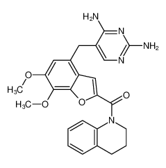 (4-((2,4-diaminopyrimidin-5-yl)methyl)-6,7-dimethoxybenzofuran-2-yl)(3,4-dihydroquinolin-1(2H)-yl)methanone CAS:394736-14-2 manufacturer & supplier