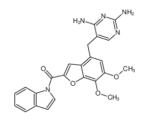 (4-((2,4-diaminopyrimidin-5-yl)methyl)-6,7-dimethoxybenzofuran-2-yl)(1H-indol-1-yl)methanone CAS:394736-17-5 manufacturer & supplier