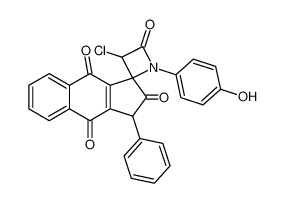 3-chloro-1-(4-hydroxyphenyl)-3'-phenylspiro[azetidine-2,1'-cyclopenta[b]naphthalene]-2',4,4',9'(3'H)-tetraone CAS:394738-00-2 manufacturer & supplier