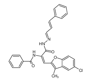 Zimtaldehyd-(α-benzamido-β-(5-chlor-3-methyl-2-benzofuryl)-acrylohydrazon) CAS:3948-17-2 manufacturer & supplier