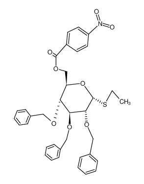 4-Nitro-benzoic acid (2R,3R,4S,5R,6R)-3,4,5-tris-benzyloxy-6-ethylsulfanyl-tetrahydro-pyran-2-ylmethyl ester CAS:39483-52-8 manufacturer & supplier