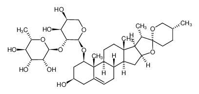 (25R)-spirost-5-ene-1β,3β-diol 1-O-α-L-rhamnopyranosyl-(1-)2)-O-α-L-arabinopyranoside CAS:39491-38-8 manufacturer & supplier