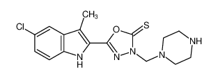 5-(5-chloro-3-methyl-1H-indol-2-yl)-3-(piperazin-1-ylmethyl)-1,3,4-oxadiazole-2(3H)-thione CAS:395058-03-4 manufacturer & supplier