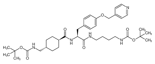 Carbamic acid,[4-[[(2S)-2-[[[trans-4-[[[(1,1-dimethylethoxy)carbonyl]amino]methyl]cyclohexyl]carbonyl]amino]-1-oxo-3-[4-(4-pyridinylmethoxy)phenyl]propyl]amino]butyl]-, 1,1-dimethylethyl ester CAS:395063-12-4 manufacturer & supplier