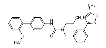 1-[3-(5-methyl-1,2,4-oxadiazol-3-yl)benzyl]-3-(2'-methylsulfanylbiphenyl-4-yl)-1-propylurea CAS:395067-67-1 manufacturer & supplier