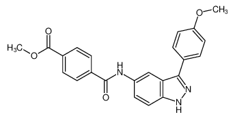 methyl 4-((3-(4-methoxyphenyl)-1H-indazol-5-yl)carbamoyl)benzoate CAS:395099-75-9 manufacturer & supplier