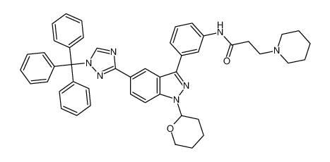 3-(piperidin-1-yl)-N-(3-(1-(tetrahydro-2H-pyran-2-yl)-5-(1-trityl-1H-1,2,4-triazol-3-yl)-1H-indazol-3-yl)phenyl)propanamide CAS:395105-22-3 manufacturer & supplier