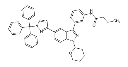 N-(3-(1-(tetrahydro-2H-pyran-2-yl)-5-(1-trityl-1H-1,2,4-triazol-3-yl)-1H-indazol-3-yl)phenyl)butyramide CAS:395105-44-9 manufacturer & supplier