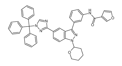 N-(3-(1-(tetrahydro-2H-pyran-2-yl)-5-(1-trityl-1H-1,2,4-triazol-3-yl)-1H-indazol-3-yl)phenyl)furan-3-carboxamide CAS:395105-74-5 manufacturer & supplier