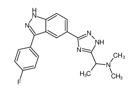 ({3-[3-(4-Fluorophenyl)(1H-Indazol-5-Yl)](1H-1,2,4-Triazol-5-Yl)}Ethyl)Dimethylamine CAS:395106-21-5 manufacturer & supplier