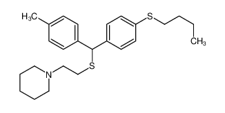 1-[2-[(4-butylsulfanylphenyl)-(4-methylphenyl)methyl]sulfanylethyl]piperidine CAS:3952-92-9 manufacturer & supplier