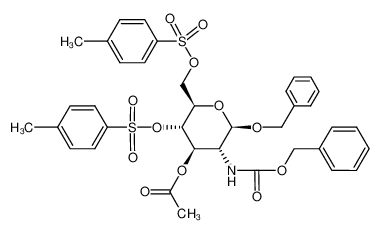 Acetic acid (2R,3R,4R,5S,6R)-2-benzyloxy-3-benzyloxycarbonylamino-5-(toluene-4-sulfonyloxy)-6-(toluene-4-sulfonyloxymethyl)-tetrahydro-pyran-4-yl ester CAS:39533-61-4 manufacturer & supplier