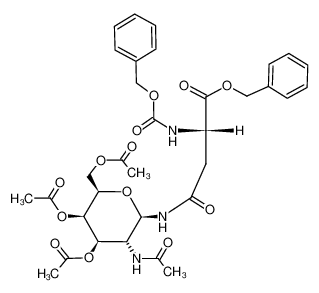 2-acetamido-3,4,6-tri-O-acetyl-1-N-(1-benzyl N-(benzyloxy)carbonyl-L-aspart-4-oyl)-2-deoxy-β-D-glucopyranosylamine CAS:39541-23-6 manufacturer & supplier