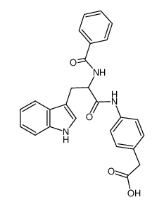 {4-[2-Benzoylamino-3-(1H-indol-3-yl)-propionylamino]-phenyl}-acetic acid CAS:39545-17-0 manufacturer & supplier