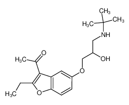 2-ethyl-3-acetyl-5-(2-hydroxy-3-tert.-butylaminopropoxy)benzofuran CAS:39551-99-0 manufacturer & supplier