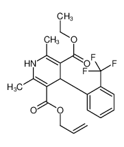 Allyl ethyl 2,6-dimethyl-4-[2-(trifluoromethyl)phenyl]-1,4-dihydr o-3,5-pyridinedicarboxylate CAS:39562-64-6 manufacturer & supplier