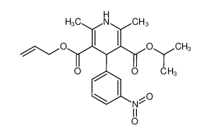 2,6-dimethyl-4-(3'-nitrophenyl)-1,4-dihydropyridine-3,5-dicarboxylic acid 3-isopropyl ester-5-allyl ester CAS:39562-79-3 manufacturer & supplier