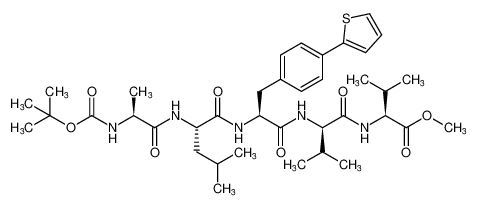 methyl ((S)-2-((S)-2-((S)-2-((tert-butoxycarbonyl)amino)propanamido)-4-methylpentanamido)-3-(4-(thiophen-2-yl)phenyl)propanoyl)-D-valyl-L-valinate CAS:395639-95-9 manufacturer & supplier