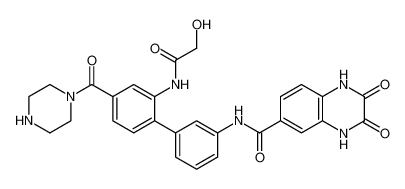 N-(2'-(2-hydroxyacetamido)-4'-(piperazine-1-carbonyl)-[1,1'-biphenyl]-3-yl)-2,3-dioxo-1,2,3,4-tetrahydroquinoxaline-6-carboxamide CAS:395647-94-6 manufacturer & supplier