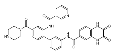 N-(2'-(nicotinamido)-4'-(piperazine-1-carbonyl)-[1,1'-biphenyl]-3-yl)-2,3-dioxo-1,2,3,4-tetrahydroquinoxaline-6-carboxamide CAS:395648-30-3 manufacturer & supplier