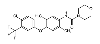 N-(4-(4-chloro-3-(trifluoromethyl)phenoxy)-2,5-dimethylphenyl)morpholine-4-carboxamide CAS:395658-93-2 manufacturer & supplier