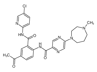 5-Acetyl-2-[5-(4-methylhexahydro-1,4-diazepin-1-yl)pyrazin-2-ylcarbonylamino]-N-(5-chloropyridin-2-yl)benzamide CAS:395683-94-0 manufacturer & supplier