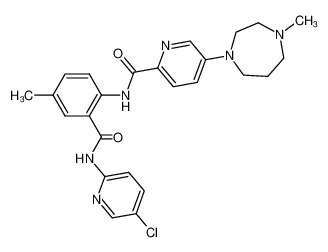 5-Methyl-2-[5-(4-methylhexahydro-1,4-diazepin-1-yl)pyridin-2-ylcarbonylamino]-N-(5-chloropyridin-2-yl)benzamide CAS:395684-15-8 manufacturer & supplier