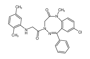 8-chloro-4-[N-(2,5-dimethyl-phenyl)-glycyl]-1-methyl-6-phenyl-3,4-dihydro-1H-benzo[f][1,2,5]triazocin-2-one CAS:39572-60-6 manufacturer & supplier