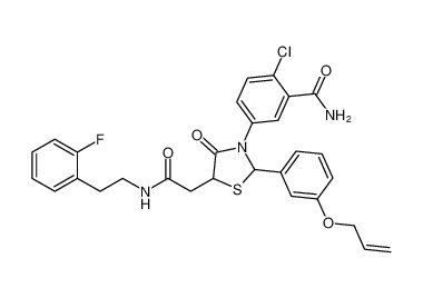 5-(2-(3-(allyloxy)phenyl)-5-(2-((2-fluorophenethyl)amino)-2-oxoethyl)-4-oxothiazolidin-3-yl)-2-chlorobenzamide CAS:396086-05-8 manufacturer & supplier