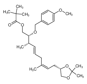 2,2-Dimethyl-propionic acid (4E,7Z)-(2R,3S)-9-((S)-2,2-dimethyl-[1,3]dioxolan-4-yl)-2-(4-methoxy-benzyloxy)-3,7-dimethyl-nona-4,7-dienyl ester CAS:396092-62-9 manufacturer & supplier