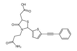 [3-(2-carbamoyl-ethyl)-4-oxo-2-(5-phenylethynyl-thiophen-2-yl)-thiazolidin-5-yl]-acetic acid CAS:396104-12-4 manufacturer & supplier