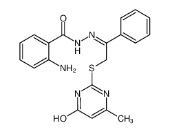 2-amino-benzoic acid [2-(4-methyl-6-oxo-1,6-dihydro-pyrimidin-2-ylsulfanyl)-1-phenyl-ethylidene]-hydrazide CAS:39640-93-2 manufacturer & supplier