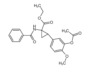 2-(3-Acetoxy-4-methoxy-phenyl)-1-benzoylamino-cyclopropanecarboxylic acid ethyl ester CAS:39644-98-9 manufacturer & supplier