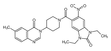 3-(1-(1,3-diethyl-6-nitro-2-oxo-2,3-dihydro-1H-benzo[d]imidazole-5-carbonyl)piperidin-4-yl)-6-methylquinazolin-4(3H)-one CAS:396651-87-9 manufacturer & supplier