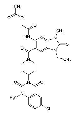 Acetamide,2-(acetyloxy)-N-[6-[[4-(6-chloro-1,4-dihydro-1-methyl-2,4-dioxo-3(2H)-quinazolinyl)-1-piperidinyl]carbonyl]-1-ethyl-2,3-dihydro-3-methyl-2-oxo-1H-benzimidazol-5-yl]- CAS:396652-14-5 manufacturer & supplier